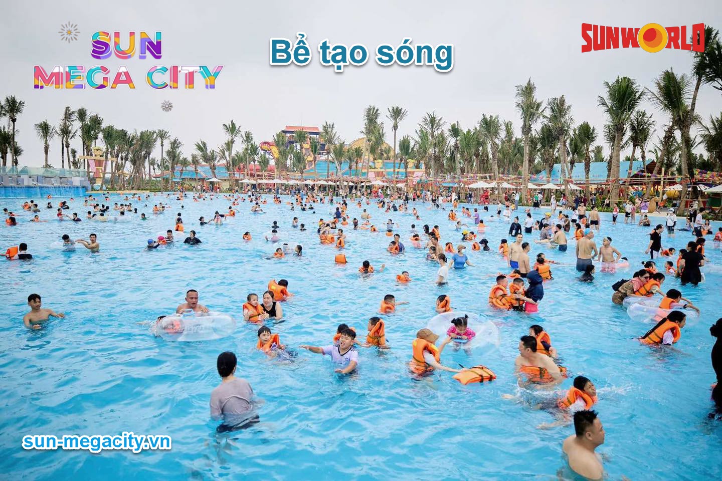 Khu bể tạo sóng Công Viên Nước Sun World Hà Nam