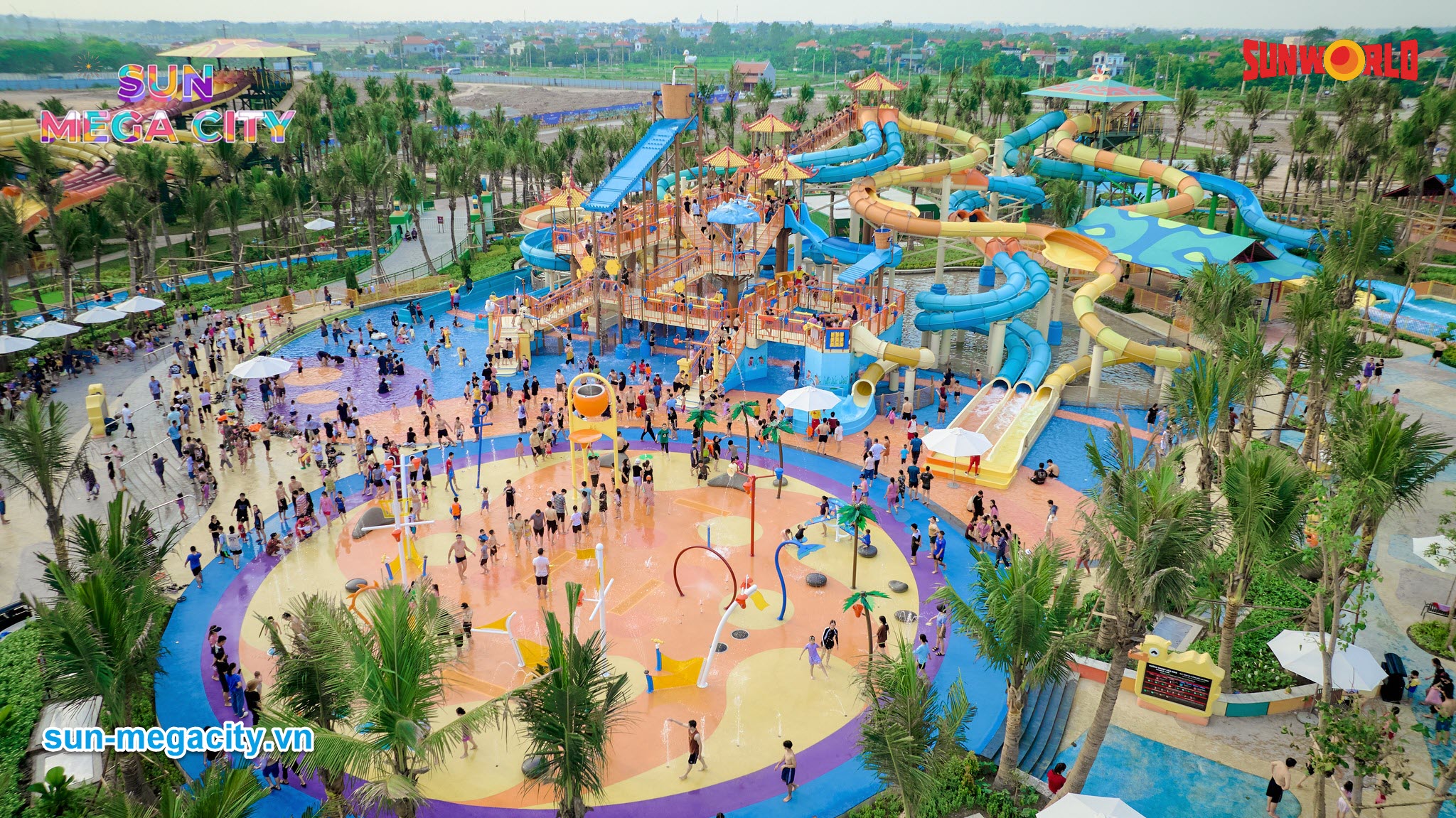 Khu vui chơi trẻ em tại Công Viên Nước Sun World Hà Nam