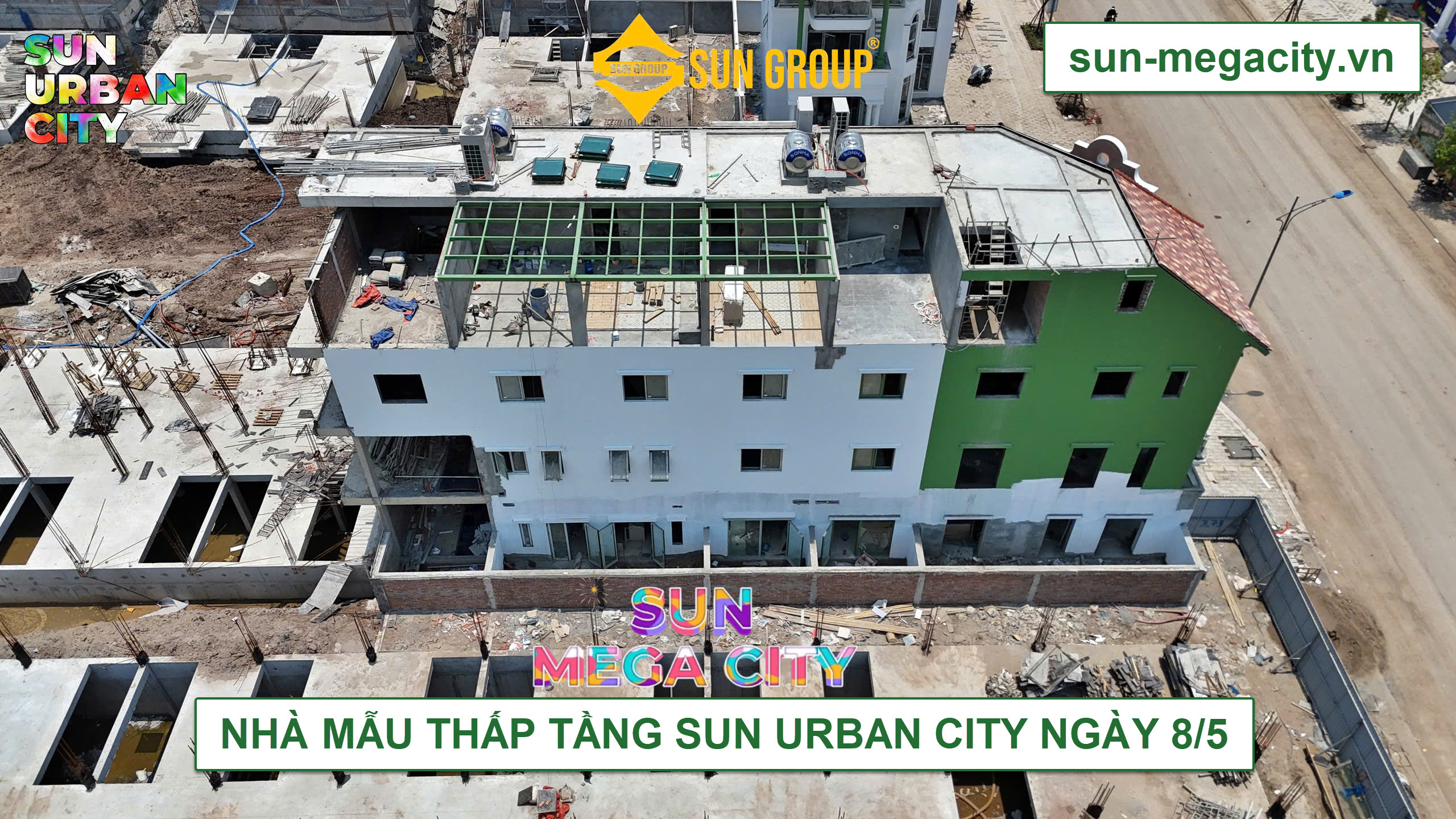 Hình ảnh nhà mẫu liền kề Sun Urban City (Mặt sau)