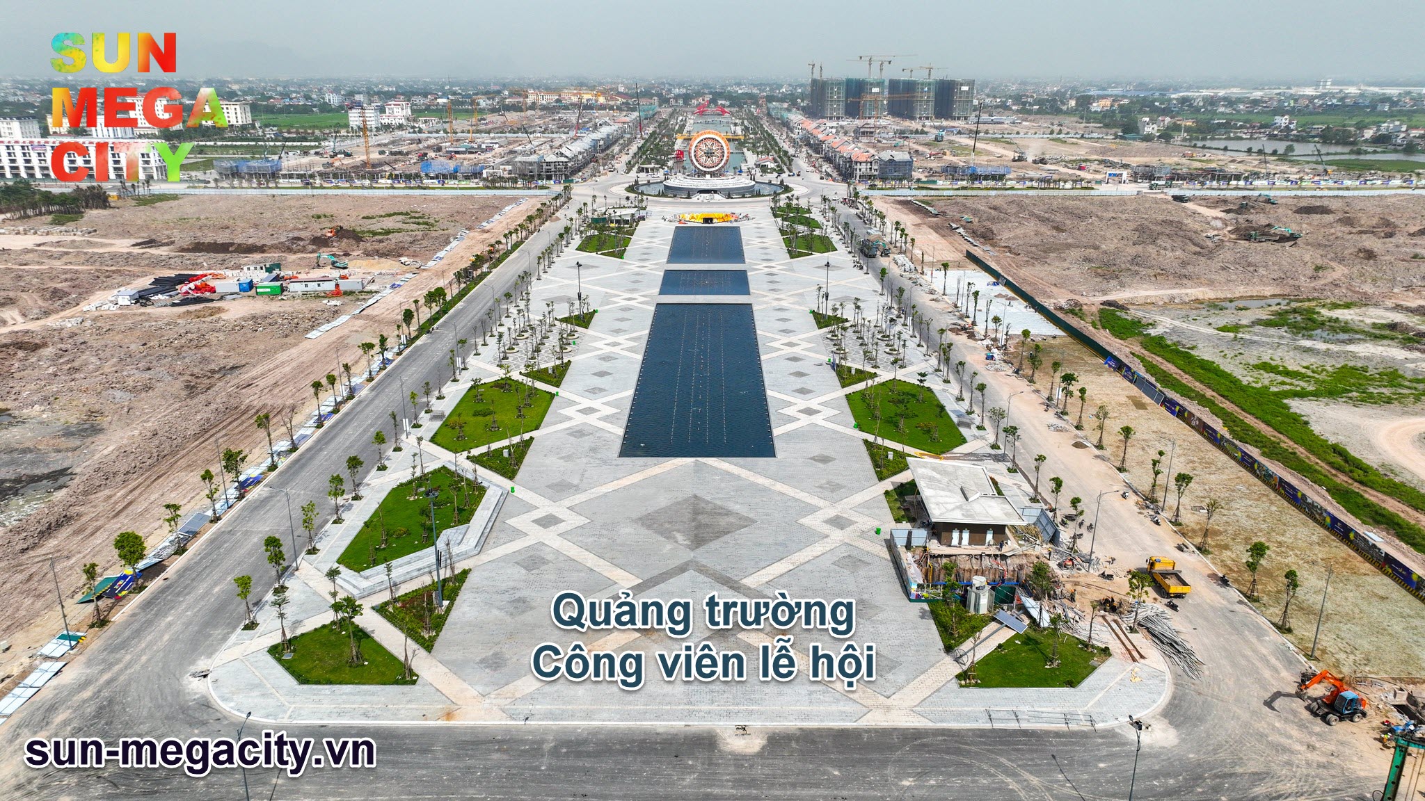 Trục Công viên Lễ hội rộng 150m dài 1,5km