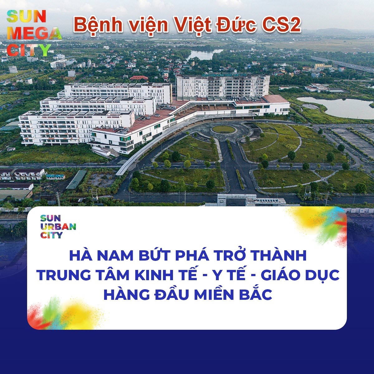 Hai bệnh viện tuyến trung ương cách Sun Urban City 5 phút lái xe