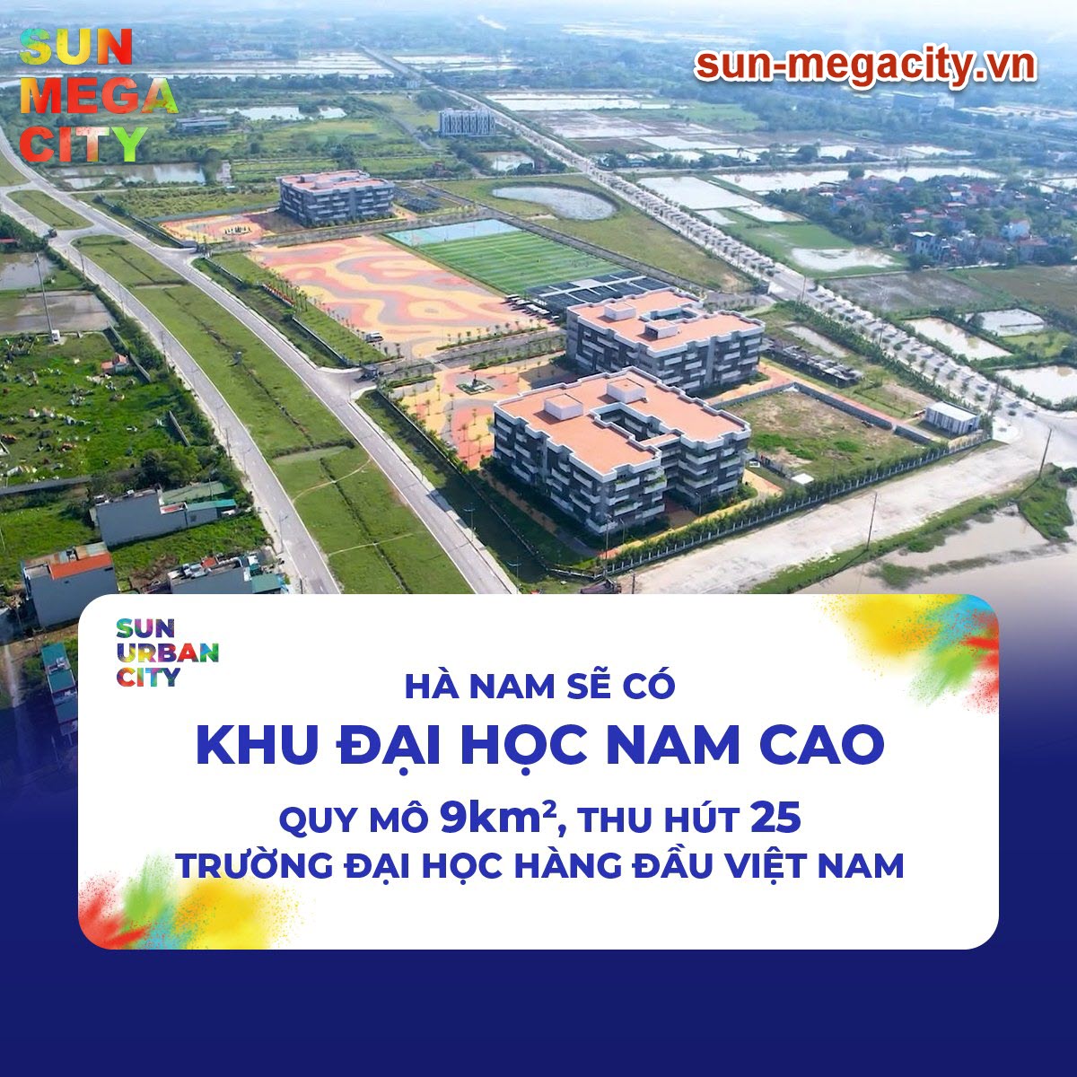 Khu đại học Nam Cao tọa lạc liền kề Sun Urban City