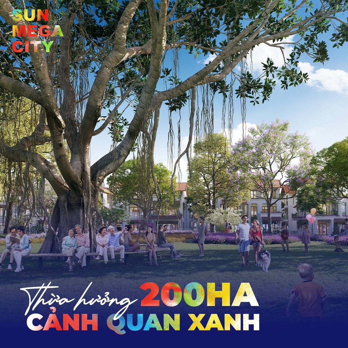 Hình ảnh cây đa bến nước sân đình tại Sun Urban City