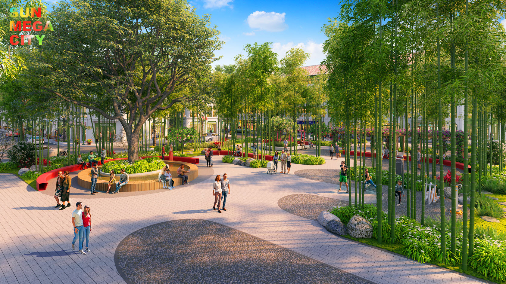 Khu vườn tre tại Sun Urban City