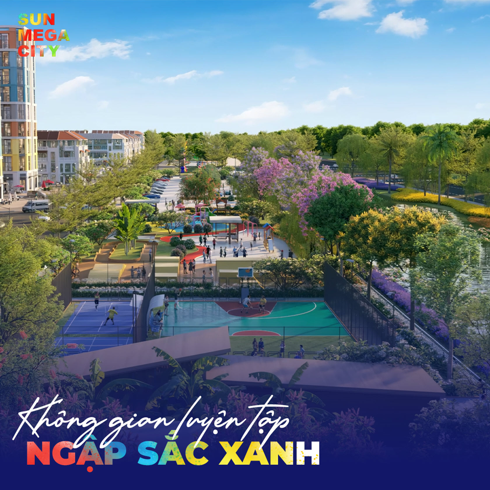 Các sân tập thể thao rèn luyện sức khỏe