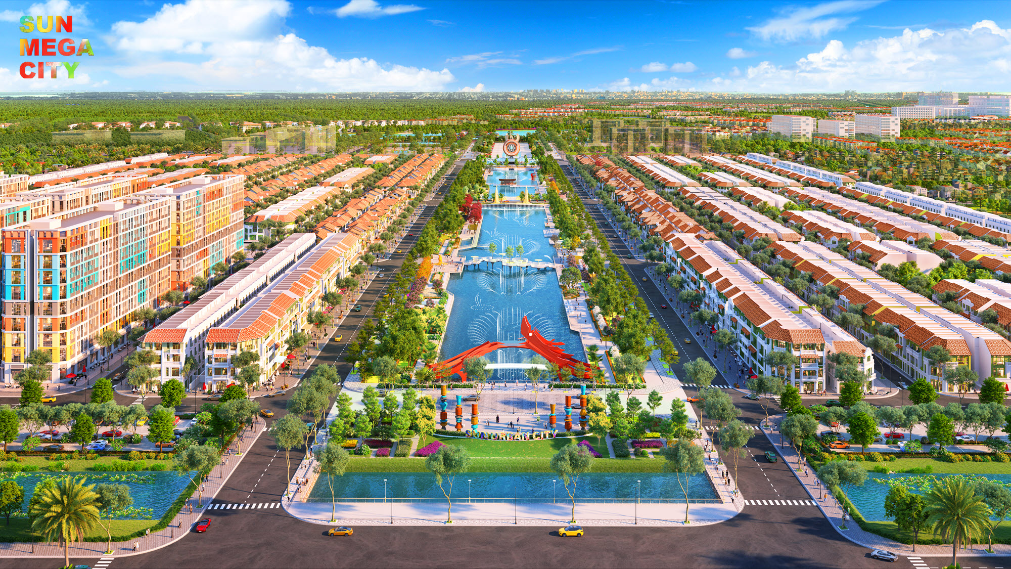 Phối cảnh tổng thể tiện ích khu đô thị Sun Urban City