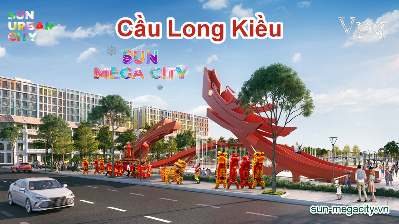 Phối cảnh về cầu Long Kiều
