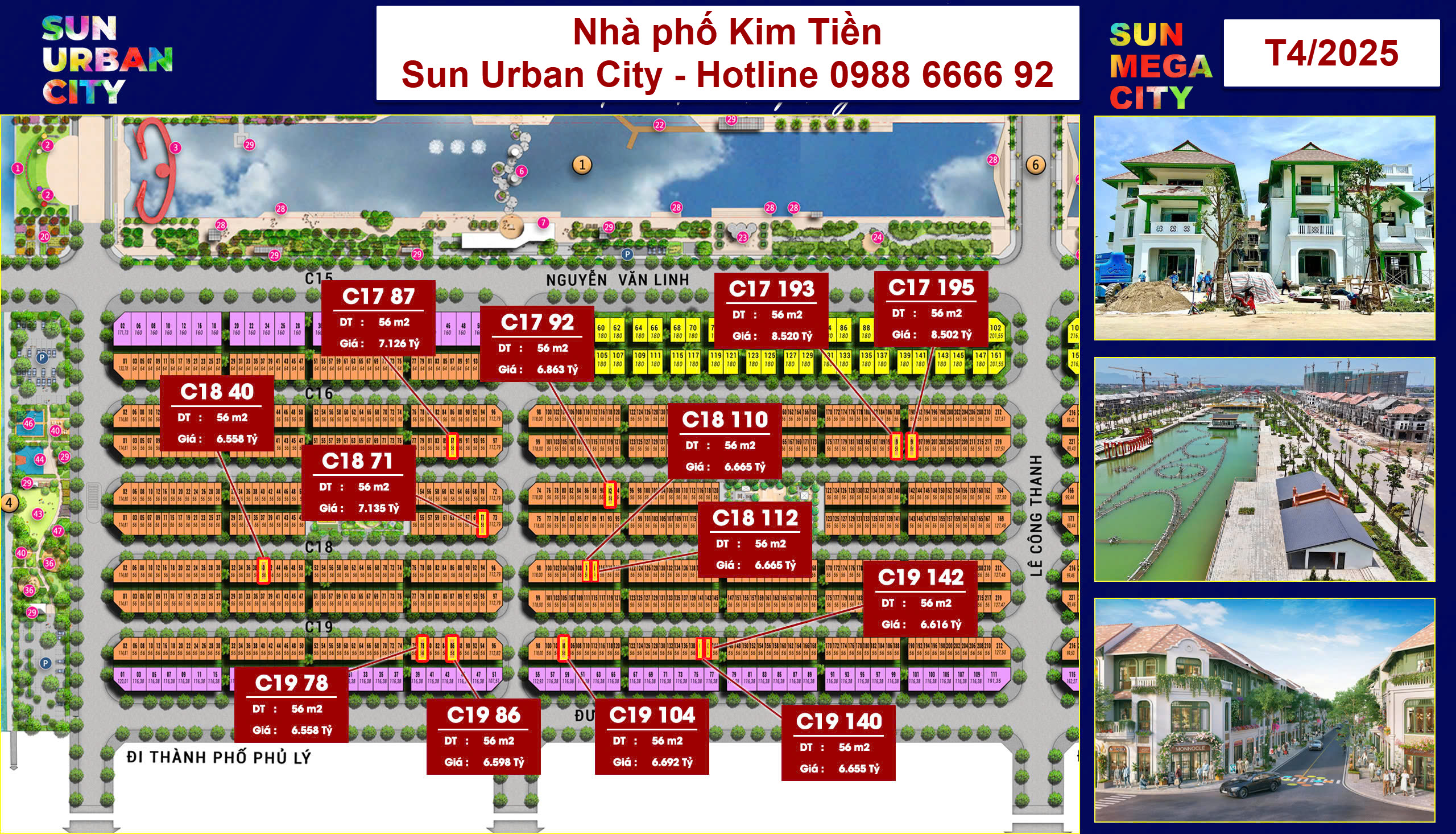 Bảng hàng nhà phố Kim Tiền mở bán T4/2025