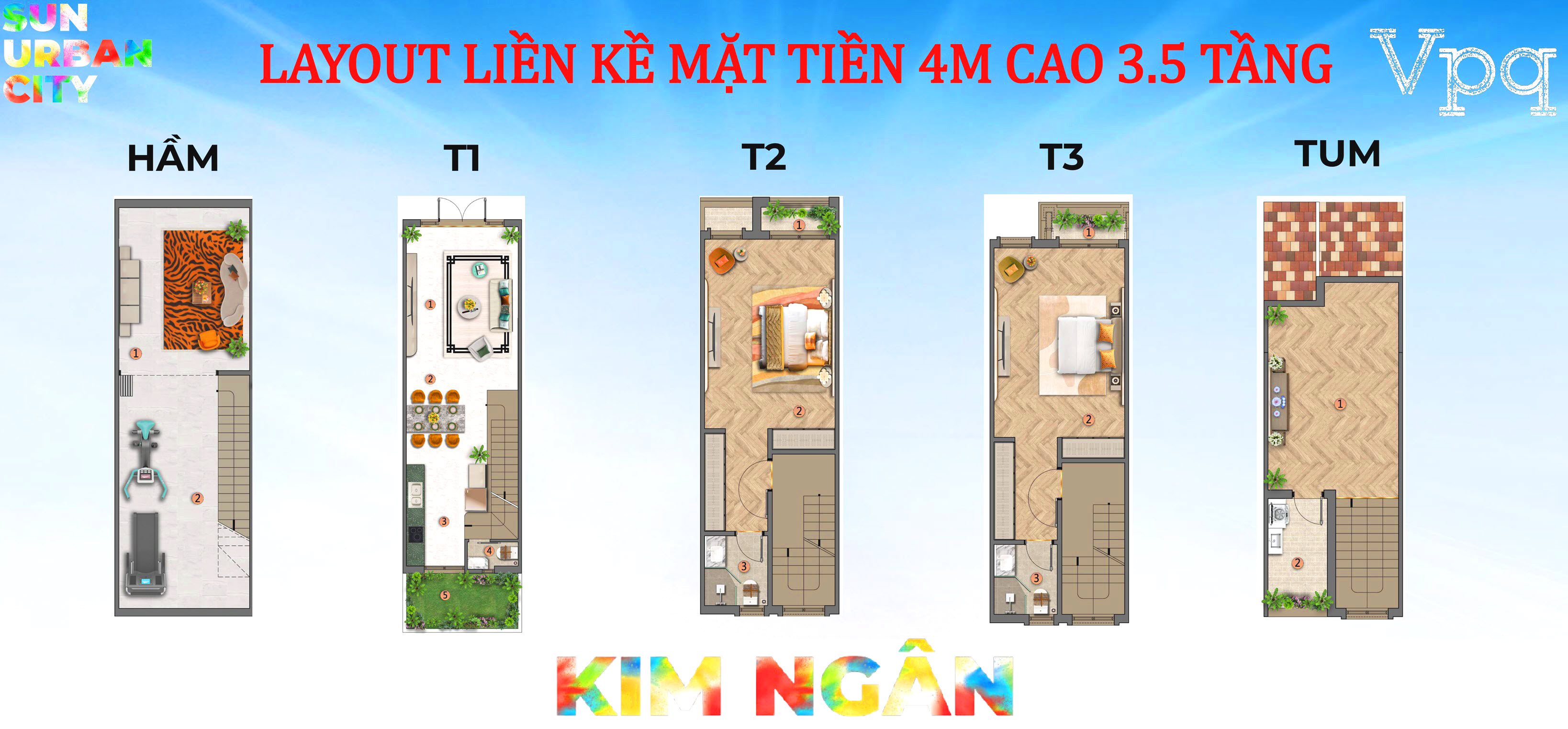 Layout gợi ý công năng nhà phố