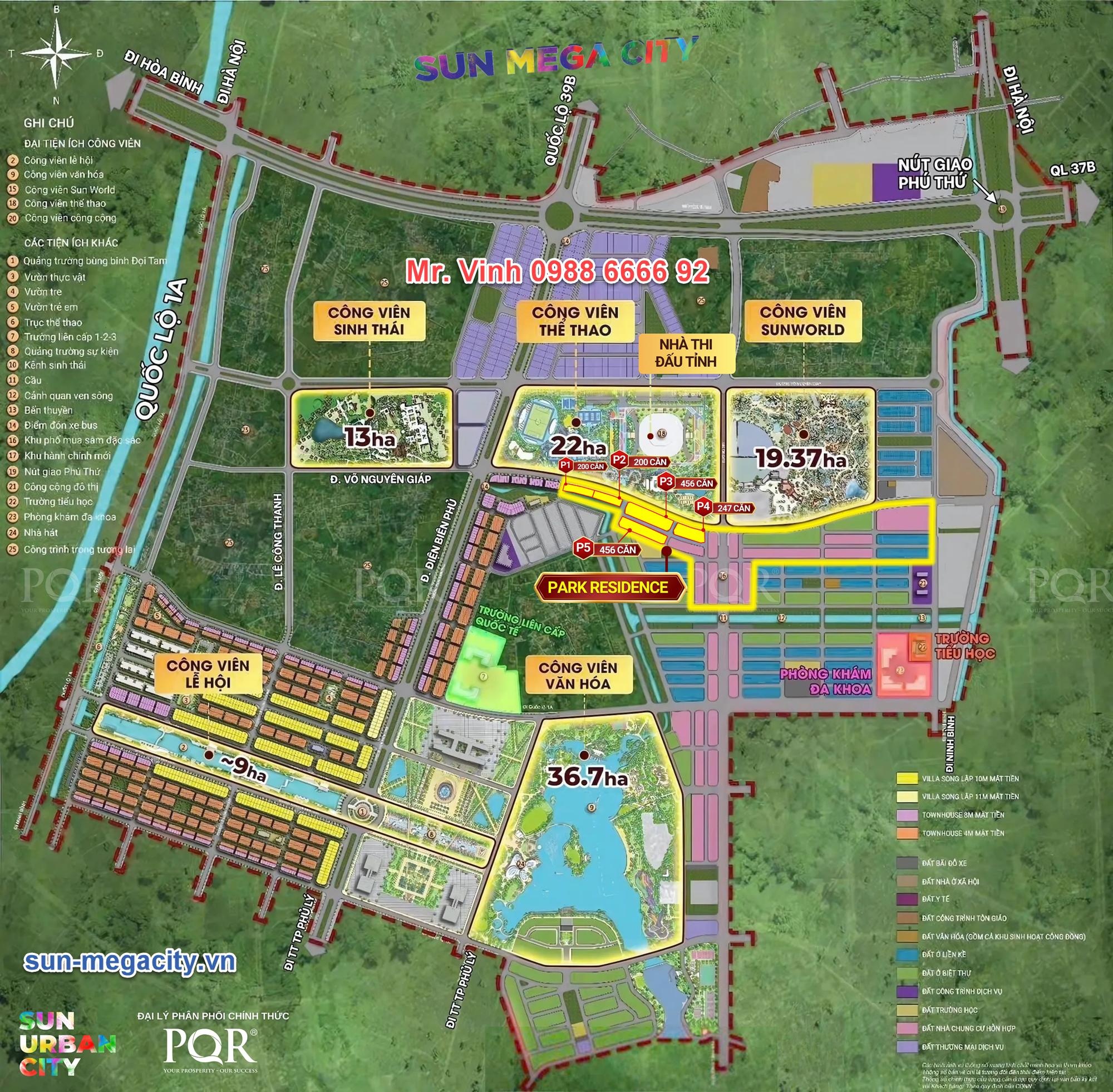 Chung cư Park Resicence kế cận 3 đại công viên Sun Urban City