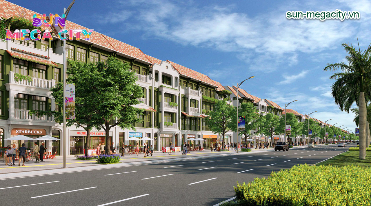    Phối cảnh nh&agrave; phố thương mại Townhouse mặt tiền 8m