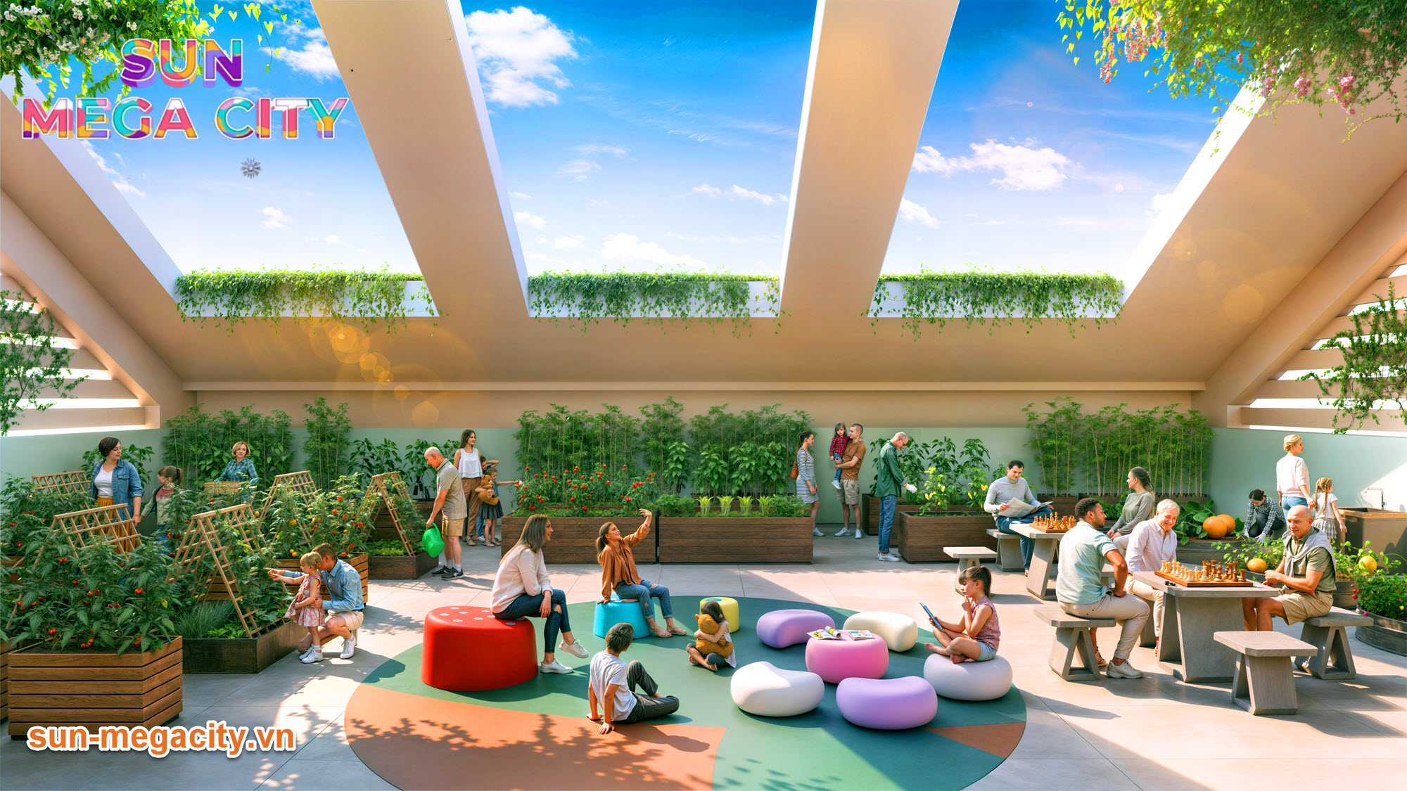 Tiện ích tầng mái chung cư Park Residence Hà Nam