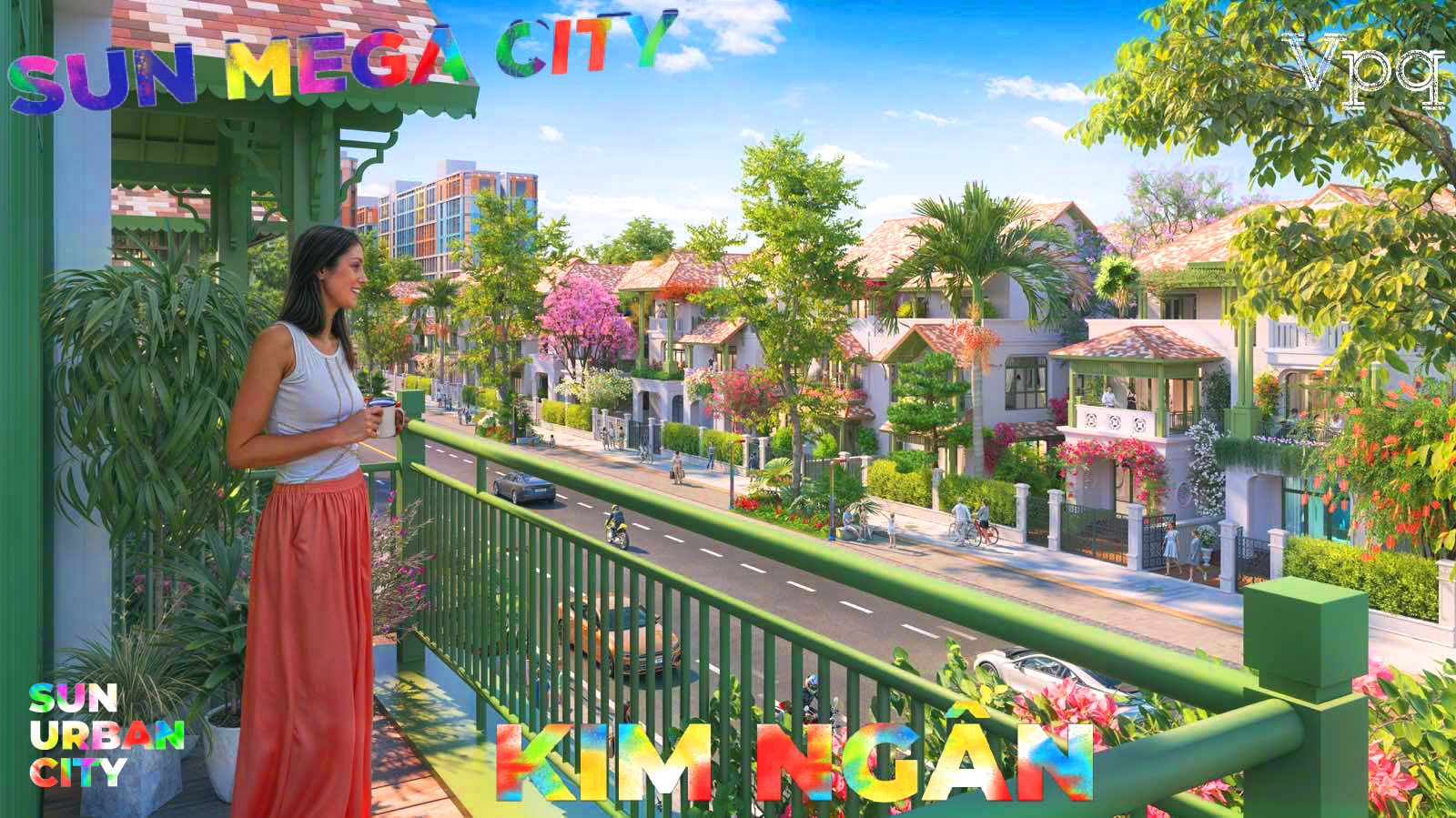 Góc view từ ban công biệt thự song lập Kim Ngân