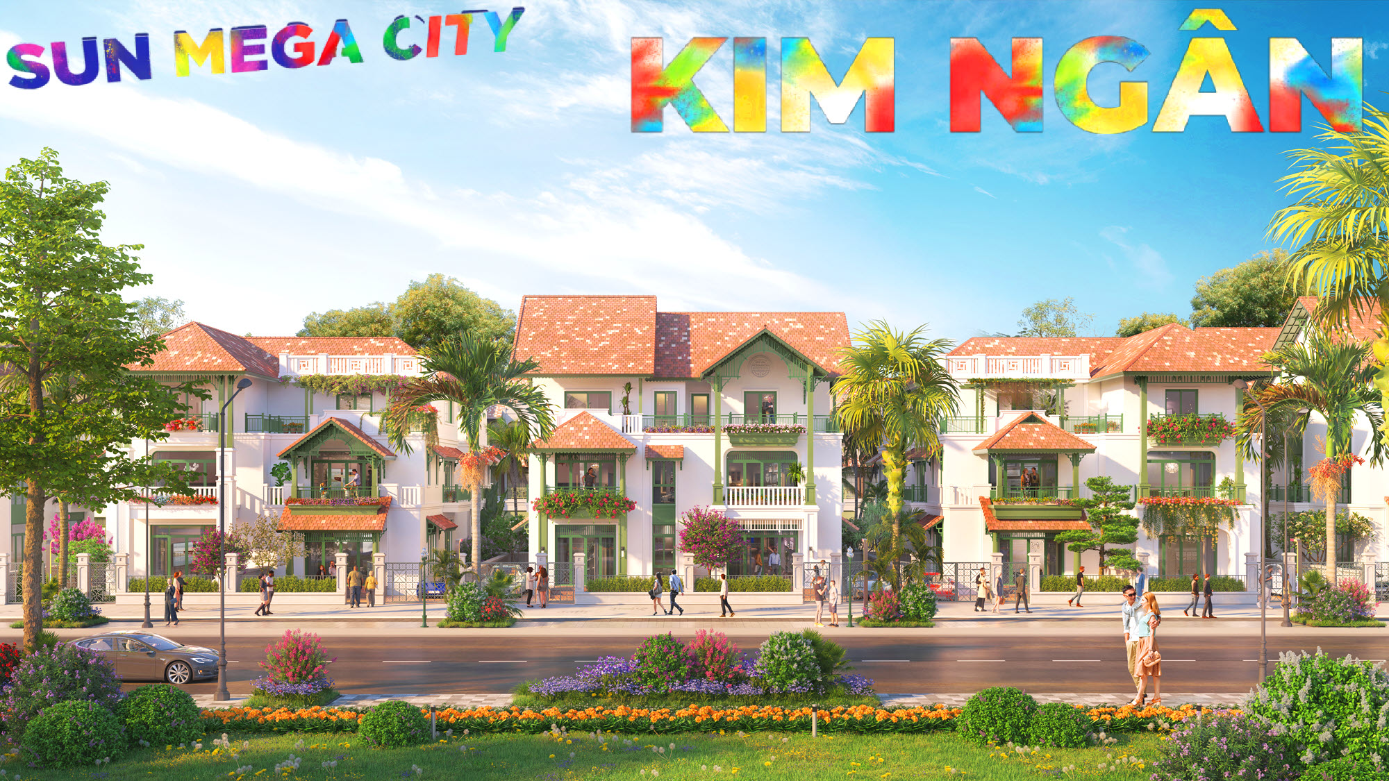 Phối cảnh biệt thự tại phân khu Kim Ngân đều có 1 tầng hầm dưới mặt đất