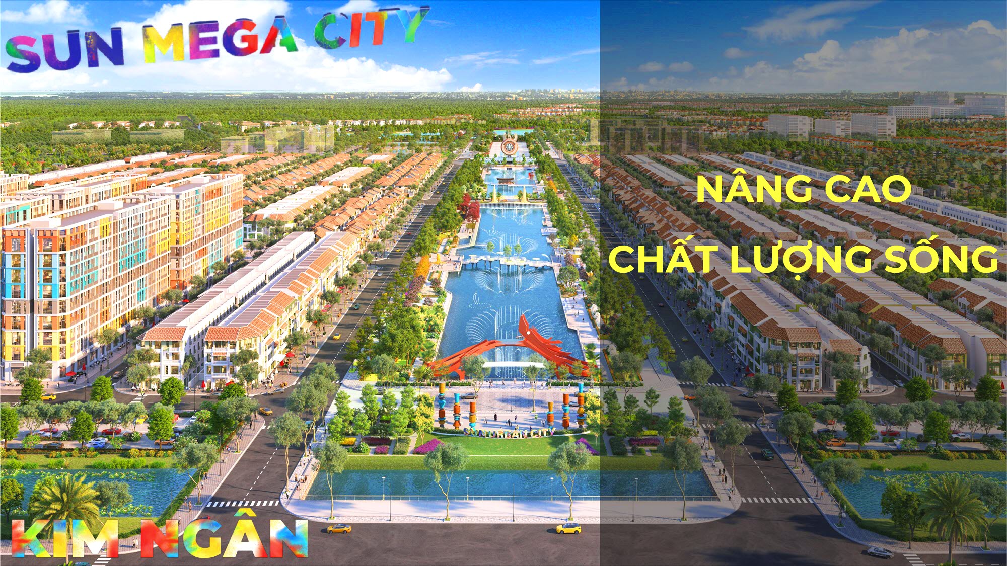Phối cảnh nhà Townhouse mặt tiền 8m phân khu Kim Ngân