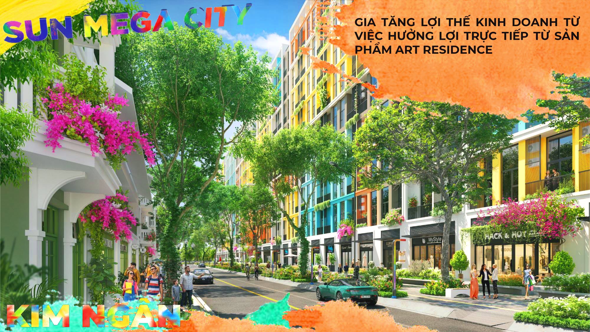 Phối cảnh nhà phố Townhouse đường C6 phân khu Kim Ngân