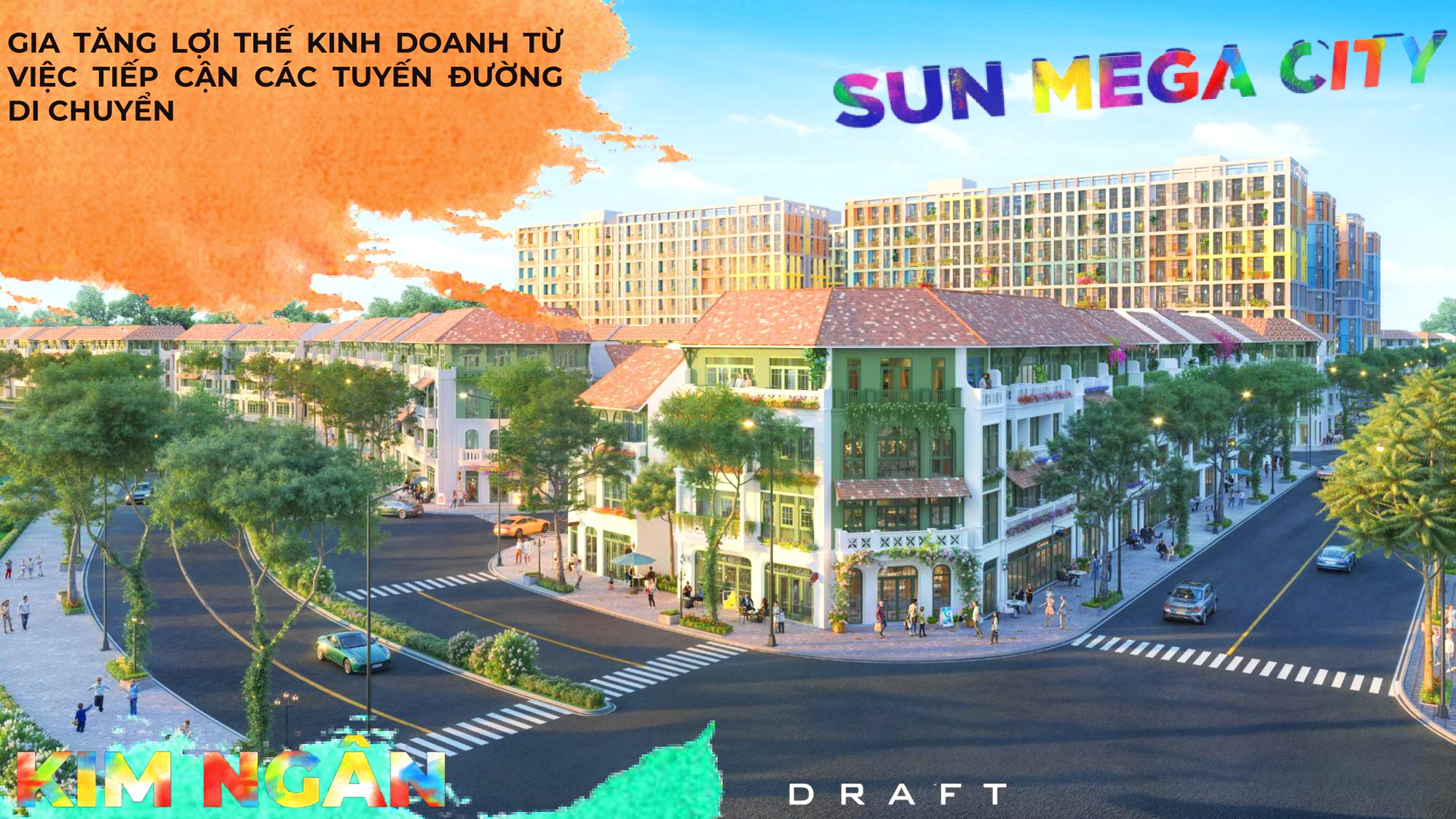 Nhà phố Townhouse 72m2 đường C1 phân khu Kim Ngân Sun Urban City