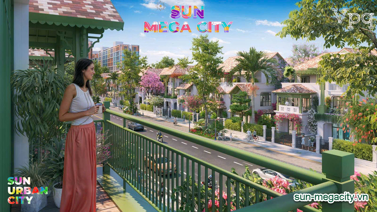 Phối cảnh tầm view biệt thự Kim Tiền Sun Urban City