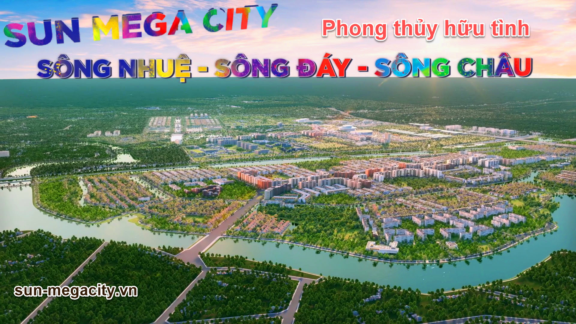 Sun Mega City nằm giữa 3 dòng sông cổ